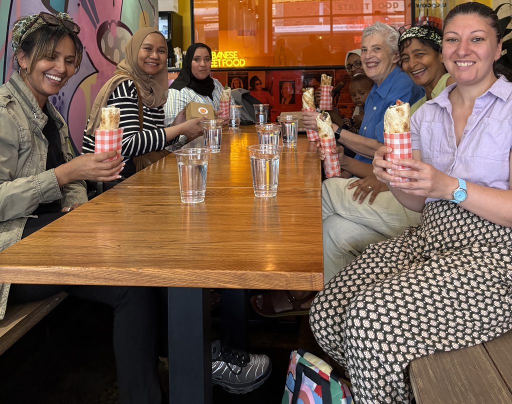 womens group enjoying lunch